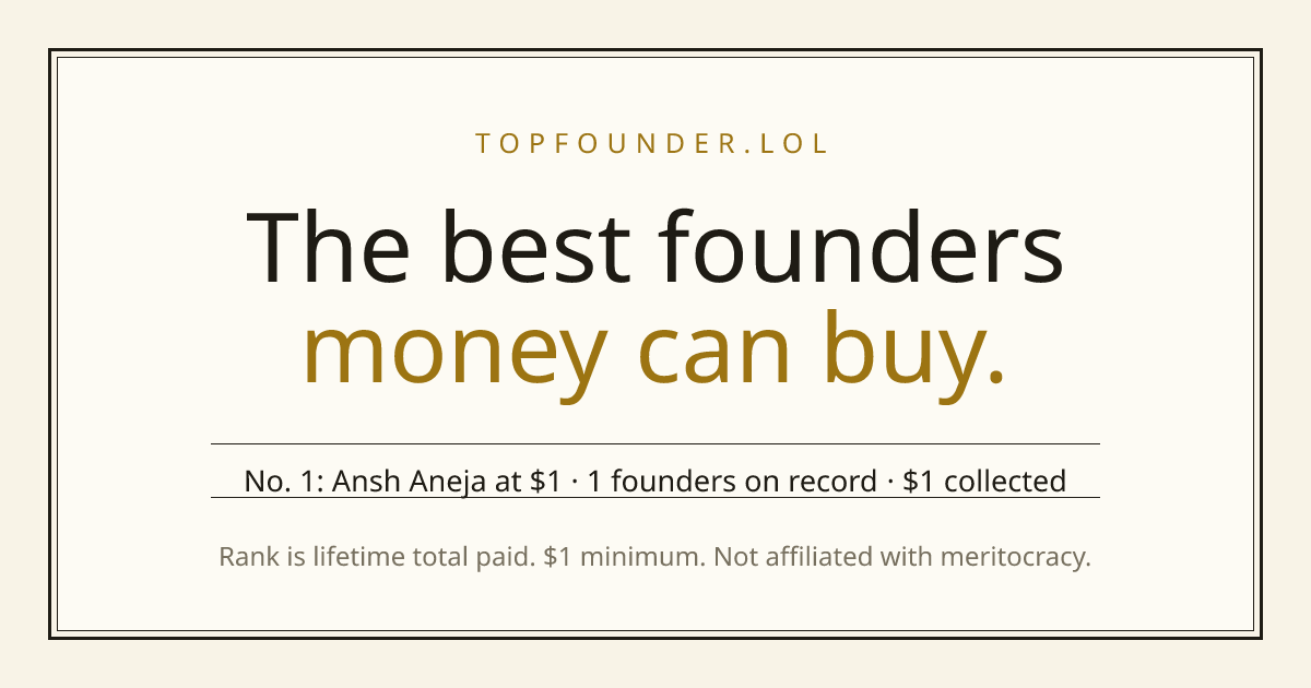 Top Founder Open Graph preview